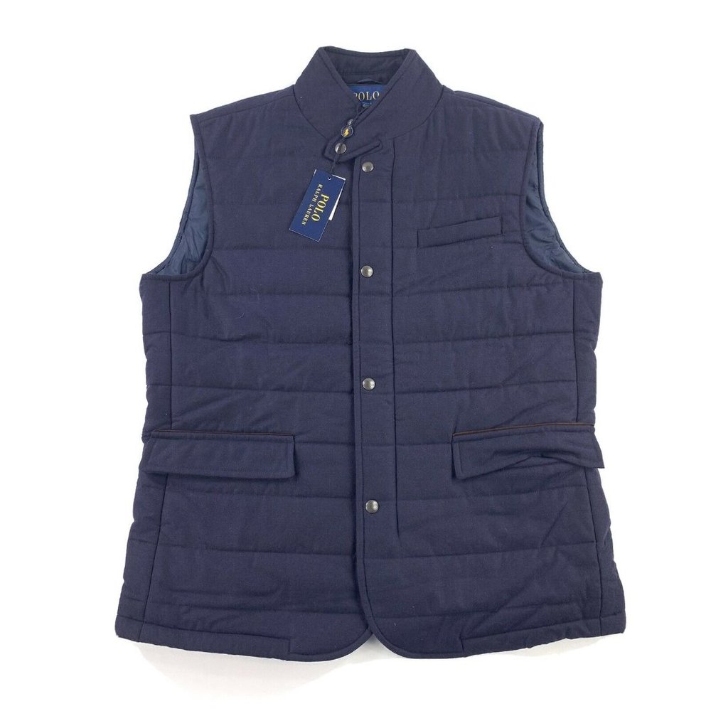 Polo Ralph Lauren Mens Wool Vest Blue Large Mens